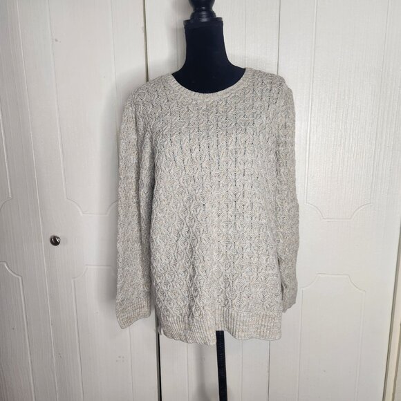 Jeanne Pierre Cable Knit Cream Sweater - Picture 2 of 8